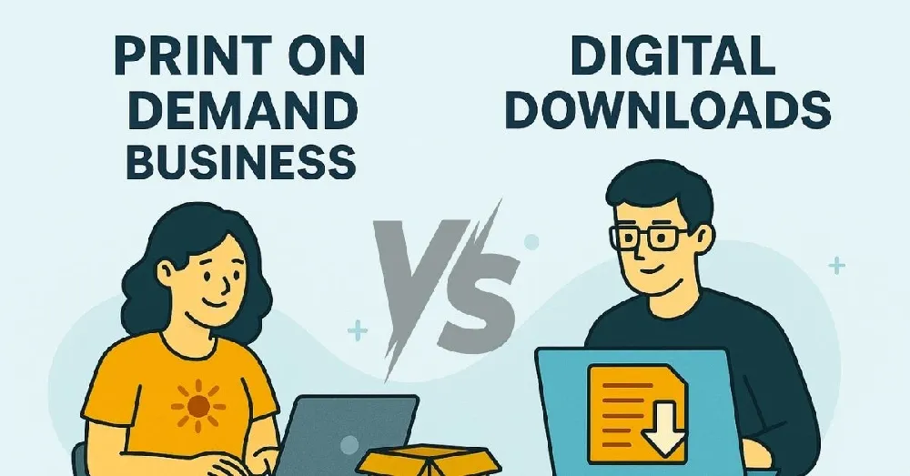 Comparison of POD and Digital Downloads